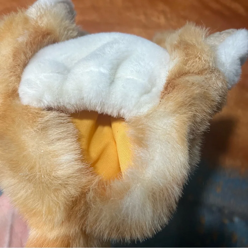Folkmanis Orange Tabby Cat puppet plush learning sensory toy
